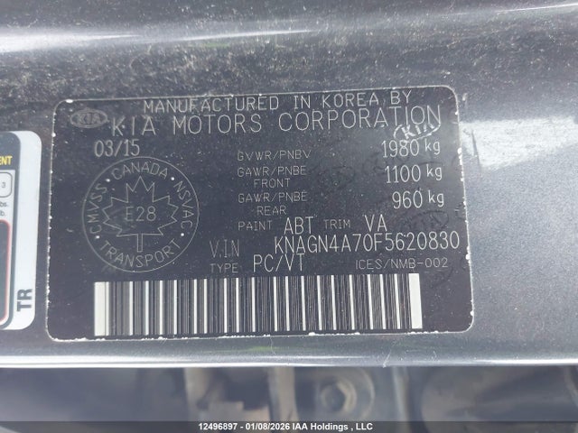 KIA OPTIMA EX 2015 KNAGN4A70F5620830 Image 9