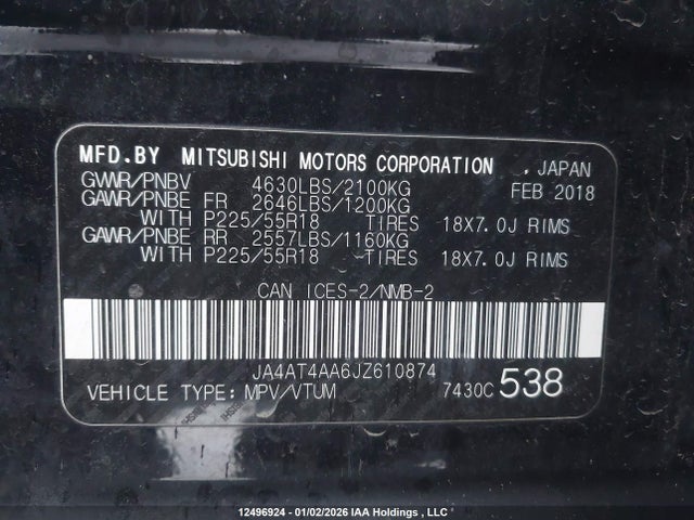 Mitsubishi Eclipse Cross Gt/se 2018 JA4AT4AA6JZ610874 Image 19