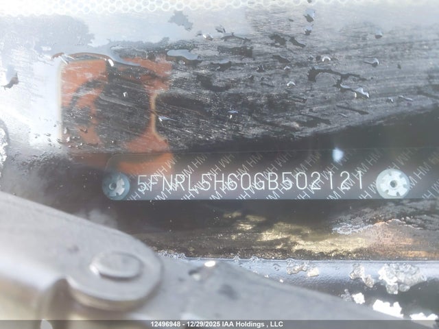 5FNRL5H60GB502121 Honda Odyssey