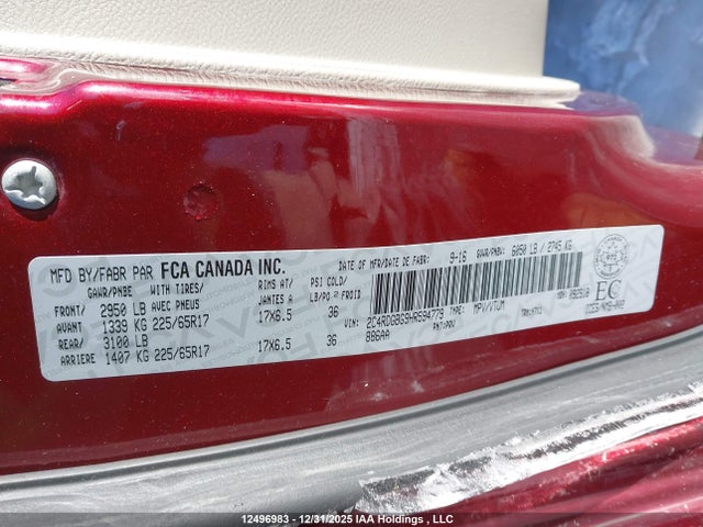 2C4RDGBG9HR594779 Dodge Grand Caravan Cvp/sxt