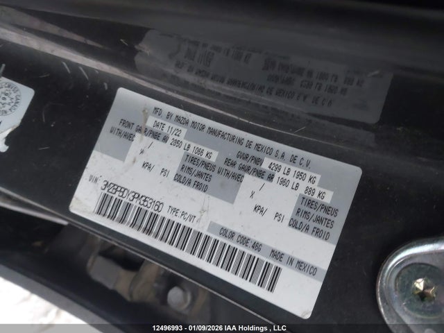 Продаж на аукціоні авто 2023 Mazda Mazda3 Gt W/turbo, vin: 3MZBPBDY3PM353160, номер лоту: 12496993