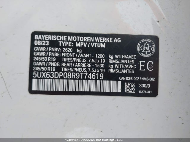 5UX63DP08R9T74619 BMW X3 Phev Xdrive30e