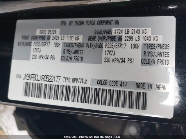 JM3KFBCLXR0522177 Mazda Cx-5 Preferred