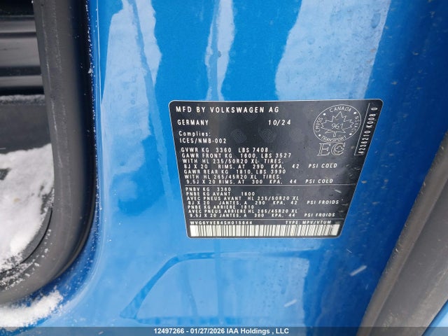Продажа на аукционе авто 2025 Volkswagen Id. Buzz 1st Edition, vin: WVG6YVEB4SH015644, номер лота: 12497266