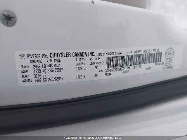2C4RDGBGXER345774 Dodge Grand Caravan