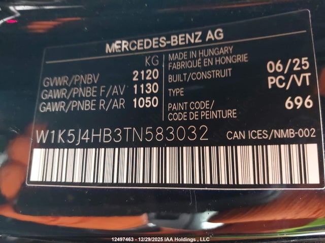 W1K5J4HB3TN583032 Mercedes-Benz CLA 250 4MATIC
