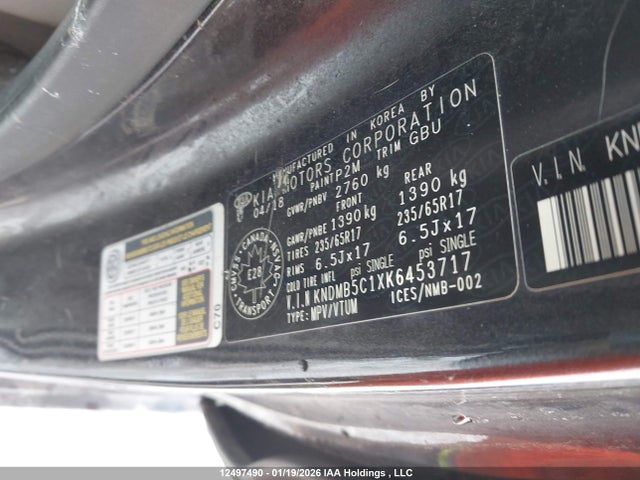 KNDMB5C1XK6453717 KIA Sedona Lx/lx+