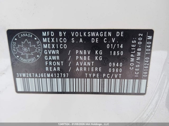 3VW2K7AJ6EM412797 Volkswagen Jetta
