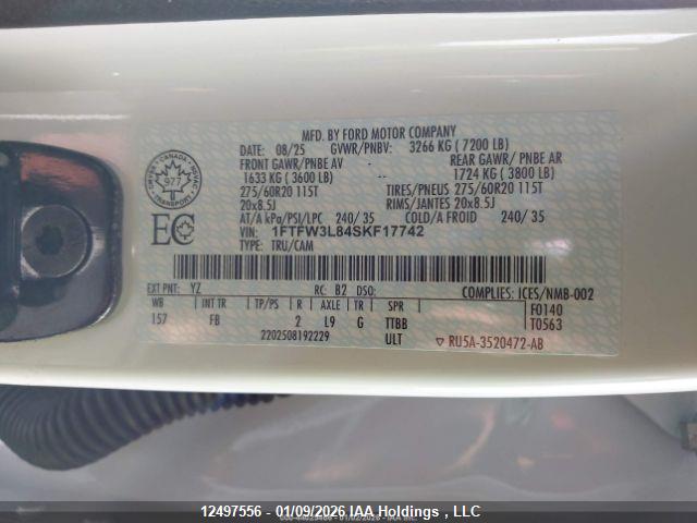 1FTFW3L84SKF17742 Ford F-Series