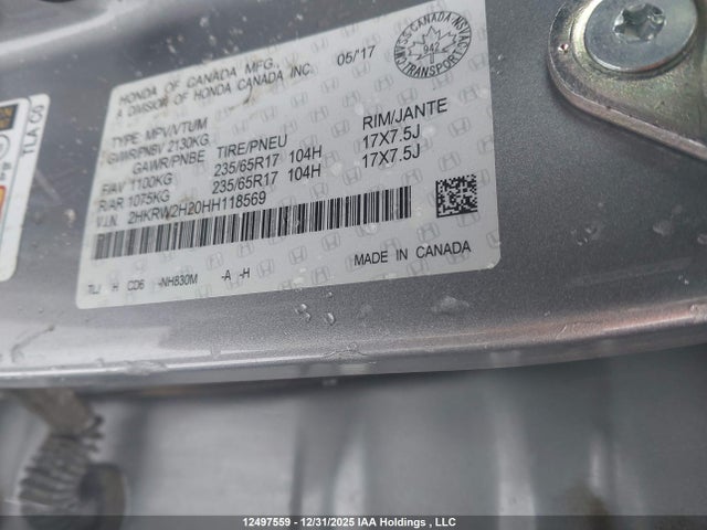 2HKRW2H20HH118569 Honda CR-V