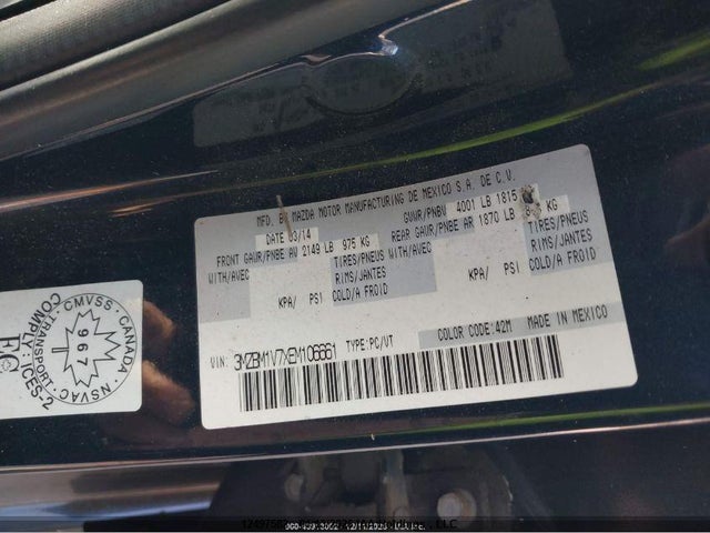 3MZBM1V7XEM106661 Mazda Mazda3 I Touring