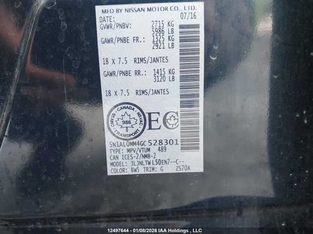 5N1AL0MM4GC528301 Infiniti QX60