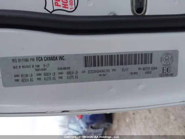 Aukcja sprzedaży 2017 Dodge Charger Sxt, vin: 2C3CDXHGXHH641745, numer aukcji: 12497659
