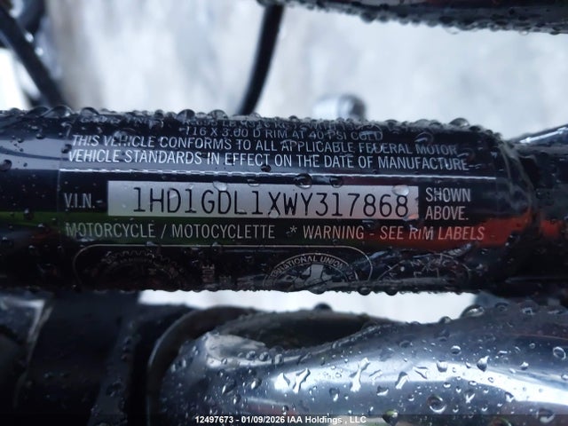 12497673 :رقم المزاد ، 1HD1GDL1XWY317868 vin ، 1998 Harley-davidson Fxdl مزاد بيع