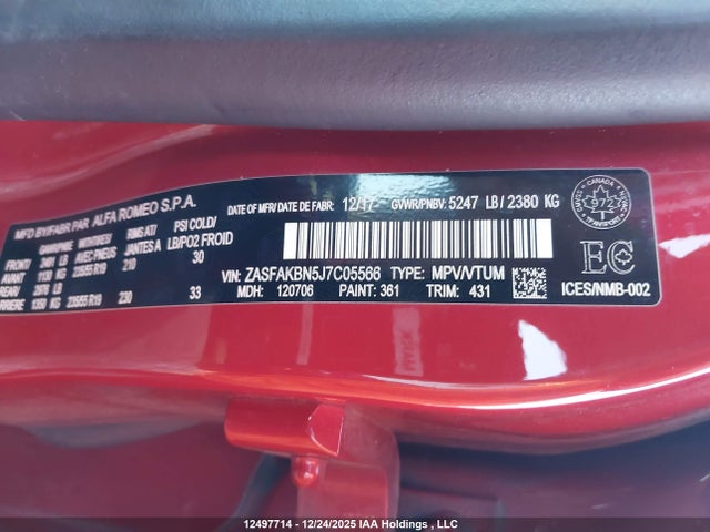 ZASFAKBN5J7C05566 Alfa Romeo STELVIO TI