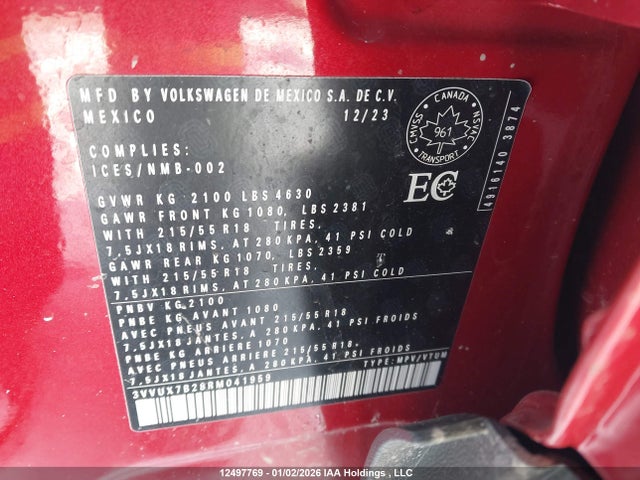 3VVUX7B28RM041959 Volkswagen Taos