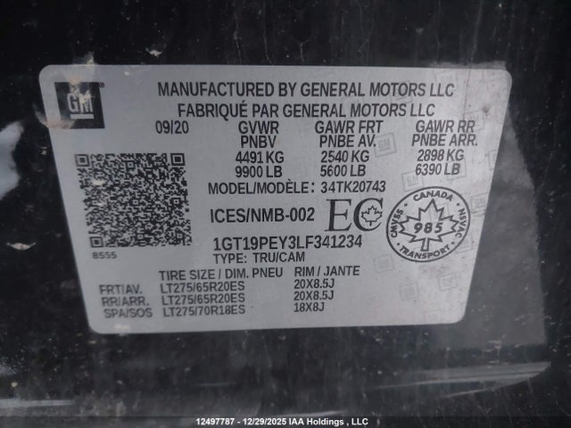 1GT19PEY3LF341234 GMC Sierra K2500 At4