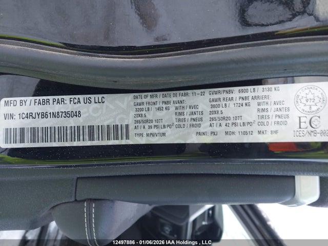 1C4RJYB61N8735048 Jeep Grand Cherokee 4xe Limited
