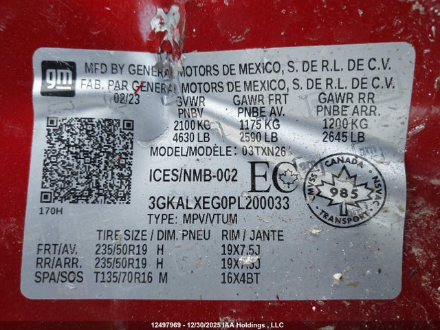3GKALXEG0PL200033 GMC Terrain Denali