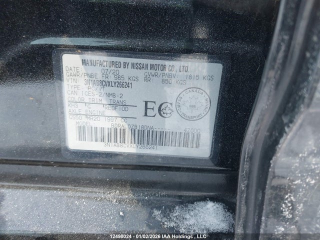 3N1AB8CVXLY266241 Nissan Sentra