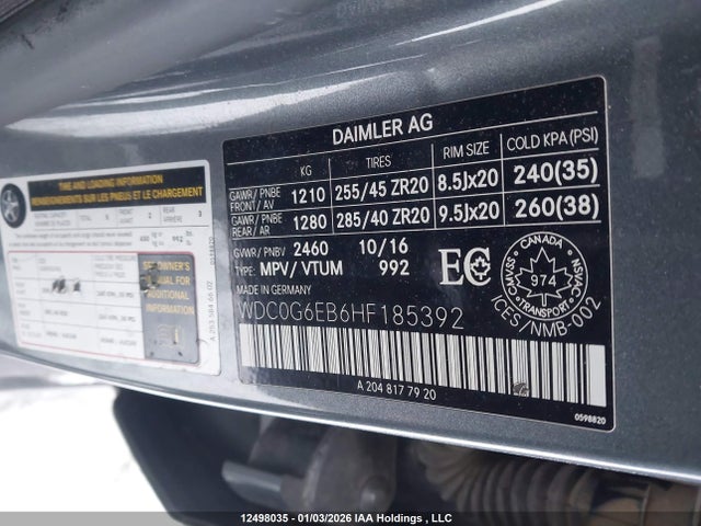 WDC0G6EB6HF185392 Mercedes-Benz Amg Gla 43 4matic
