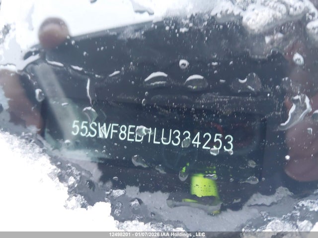 12498201 :رقم المزاد ، 55SWF8EB1LU334253 vin ، 2020 Mercedes-benz C 300 4matic مزاد بيع