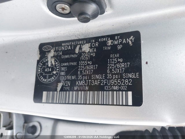 KM8JT3AF2FU955282 Hyundai Tucson Gl