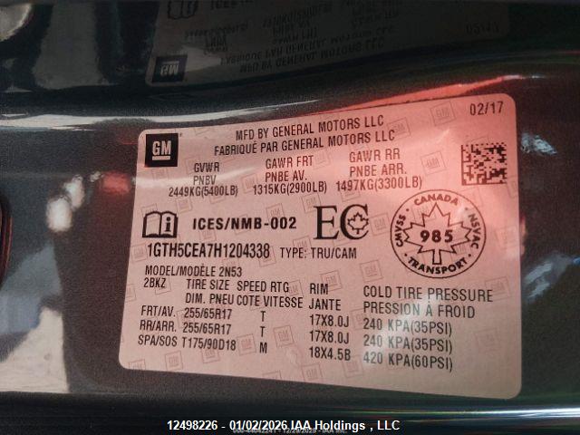 1GTH5CEA7H1204338 GMC CANYON SLE