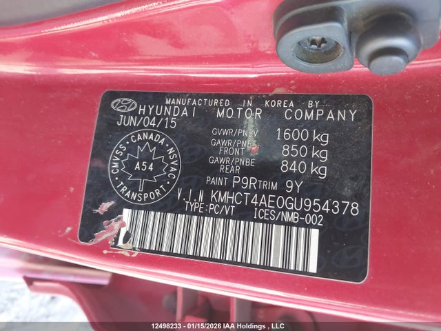 Hyundai dohc gdi gamma 2016 KMHCT4AE0GU954378 Image 19