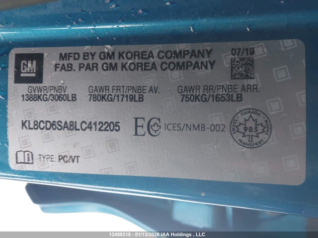Chevrolet Spark 2020 KL8CD6SA8LC412205 Image 18