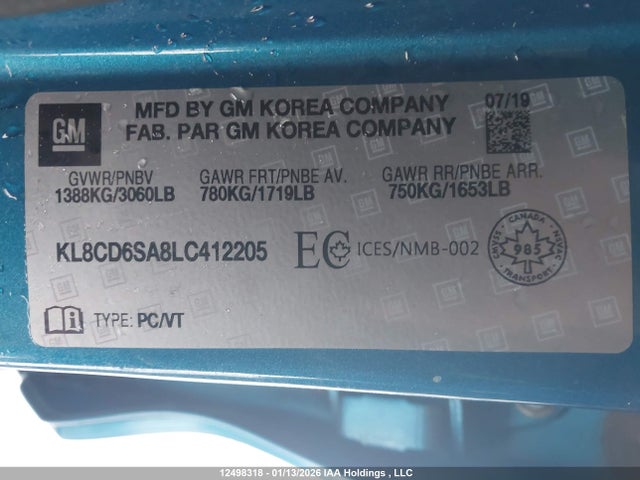 Chevrolet Spark 2020 KL8CD6SA8LC412205 Image 9