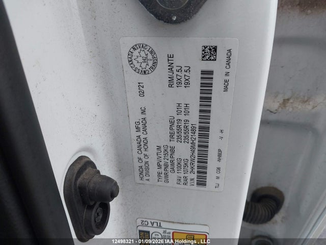 12498321 :رقم المزاد ، 2HKRW2H49MH214891 vin ، 2021 Honda Cr-v مزاد بيع