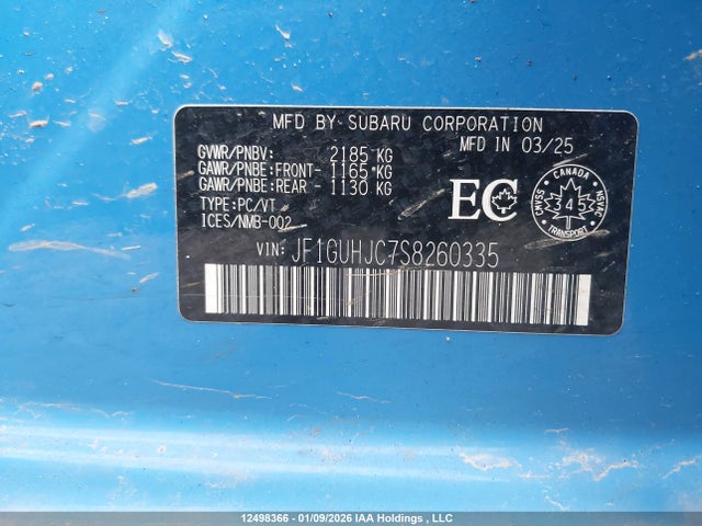JF1GUHJC7S8260335 Subaru Impreza Rs 5-door