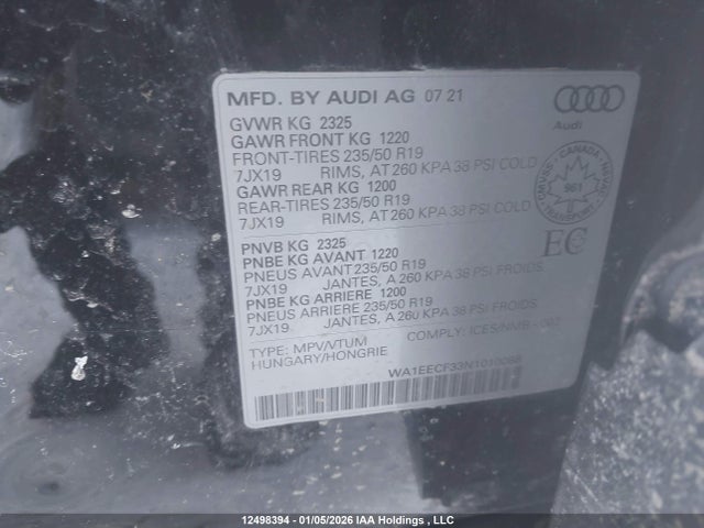 WA1EECF33N1010088 Audi Q3