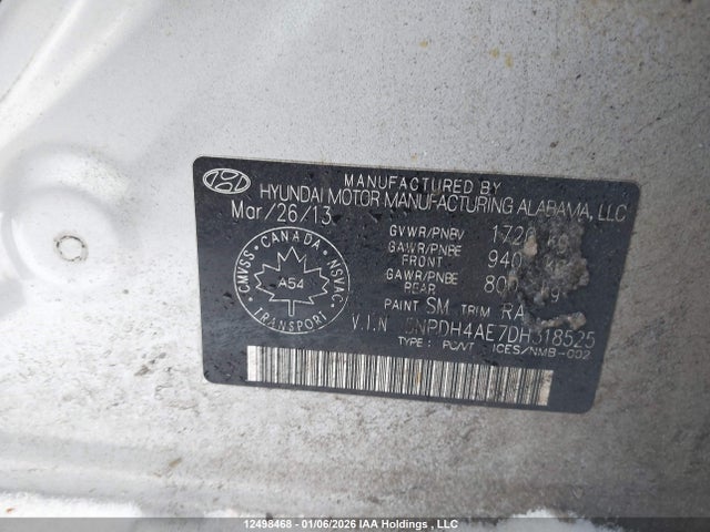 Продаж на аукціоні авто 2013 Hyundai Elantra Gl, vin: 5NPDH4AE7DH318525, номер лоту: 12498468