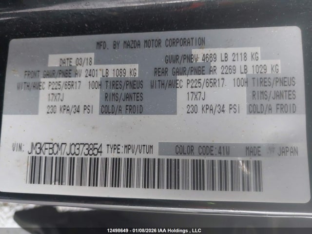 JM3KFBCM7J0373854 Mazda Cx-5 Gs