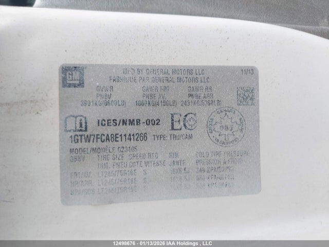 GMC Savana 2500 1wt 2014 1GTW7FCA8E1141266 Image 9