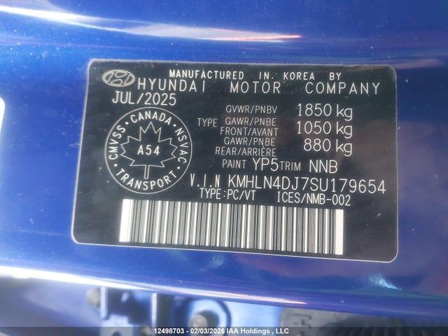 KMHLN4DJ7SU179654 Hyundai Elantra Hybrid Luxury