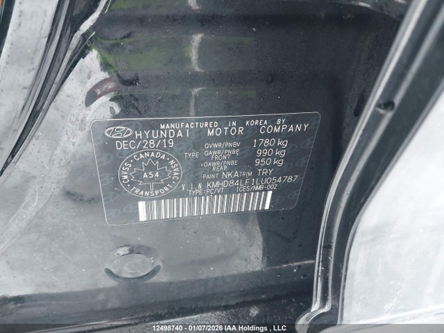 KMHD84LF1LU054787 Hyundai Elantra Sel/value/limited