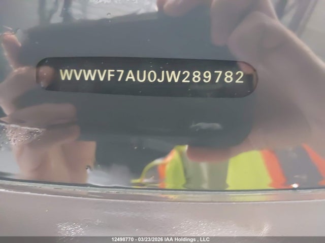WVWVF7AU0JW289782 Volkswagen Golf R