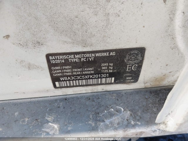 Продаж на аукціоні авто 2015 Bmw 320 I Xdrive, vin: WBA3C3C5XFK201301, номер лоту: 12498853