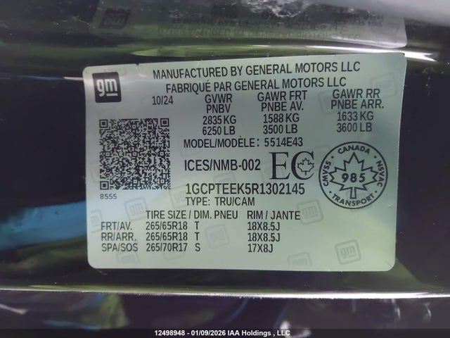 1GCPTEEK5R1302145 Chevrolet Colorado Trail Boss 4wd