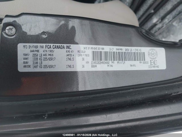 2C4RDGBG9HR694882 Dodge Grand Caravan Se