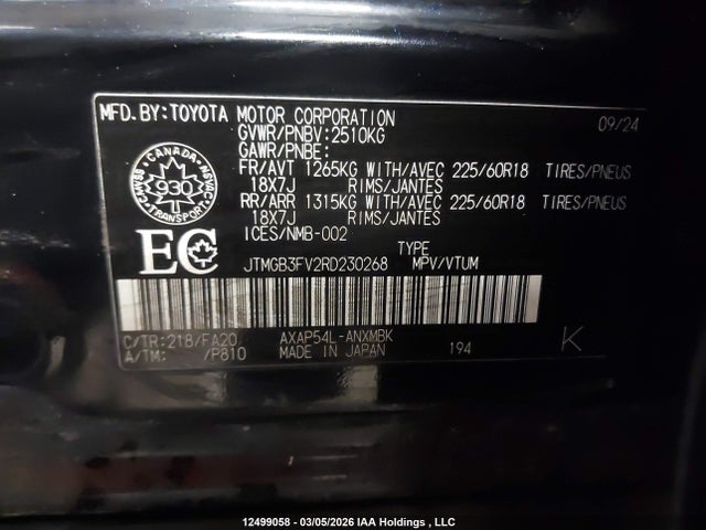 Toyota Rav4 Prime Xse 2024 JTMGB3FV2RD230268 Image 9