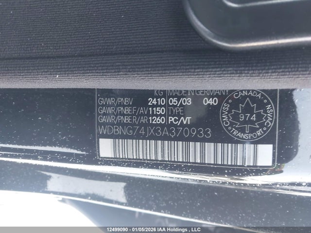 Aukcja sprzedaży 2003 Mercedes-benz S 55 Amg, vin: WDBNG74JX3A370933, numer aukcji: 12499090