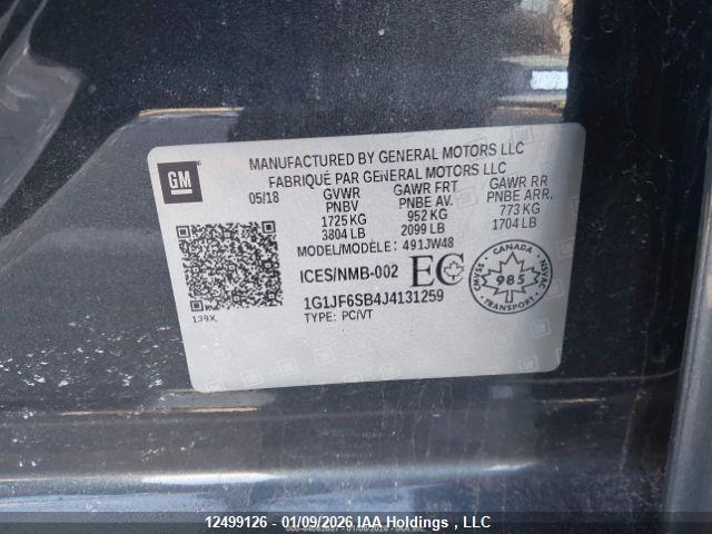 Chevrolet Sonic 2018 1G1JF6SB4J4131259 Image 10