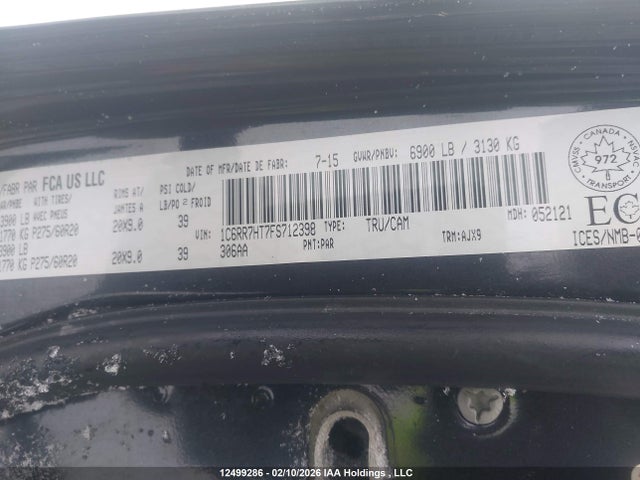 Dodge RAM 1500 2015 1C6RR7HT7FS712398 Image 9