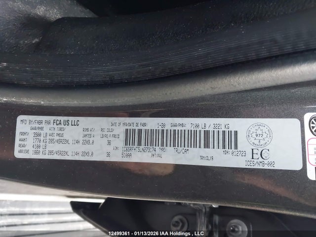 1C6SRFHT5LN273174 RAM 1500 Limited
