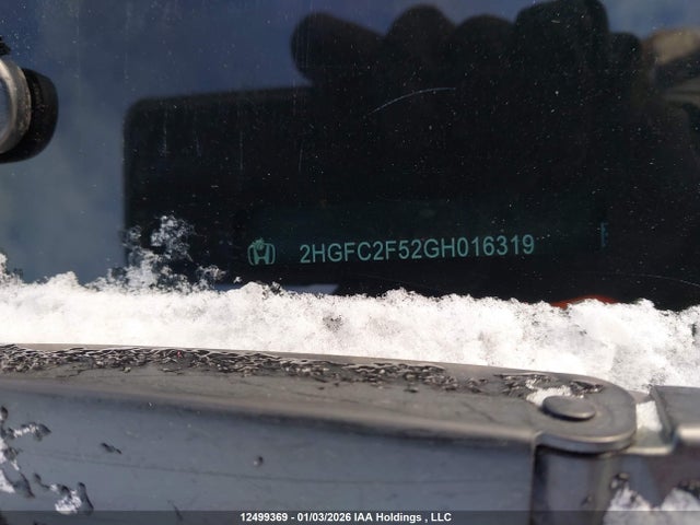12499369 :رقم المزاد ، 2HGFC2F52GH016319 vin ، 2016 Honda Civic Lx مزاد بيع