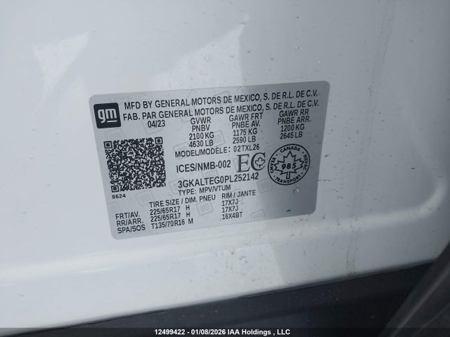 3GKALTEG0PL252142 GMC Terrain Sle